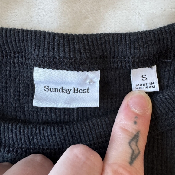 Aritzia Sunday Best Baby Waffle Long Sleeve - Picture 4 of 6
